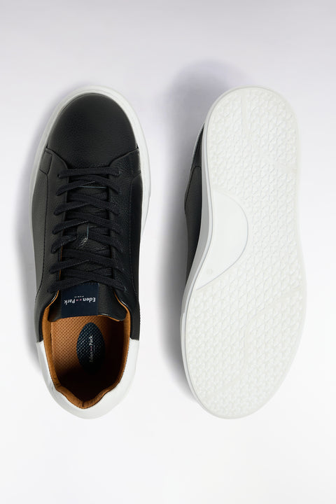 Baskets en cuir grainé noir - Image 3