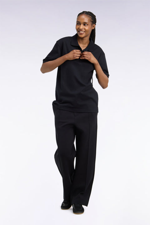 Loose fit black unisex jogging pants - Image 1
