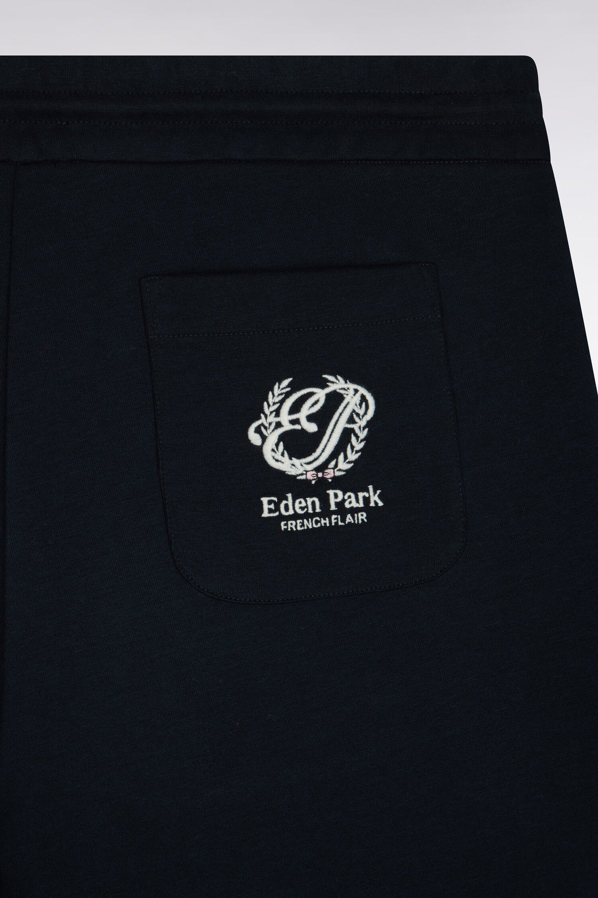 Unisex joggers in navy heather loose fit interlock