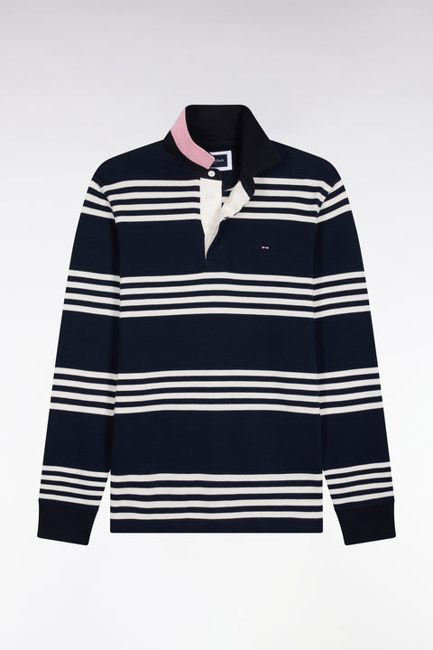 Navy and white striped long-sleeved jersey - Image 2