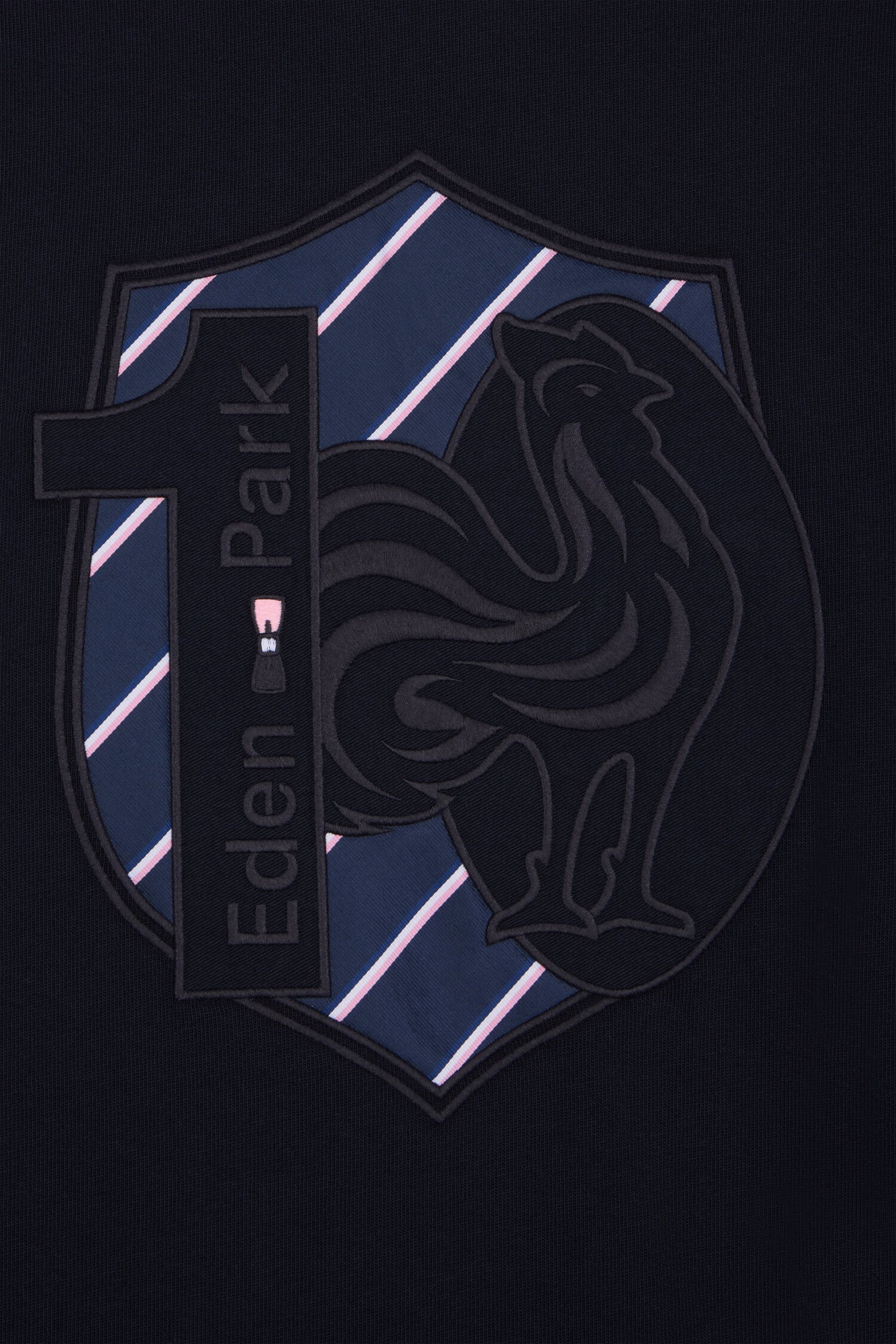 Maillot manches longues en jersey de coton peigné marine brodé XV de France