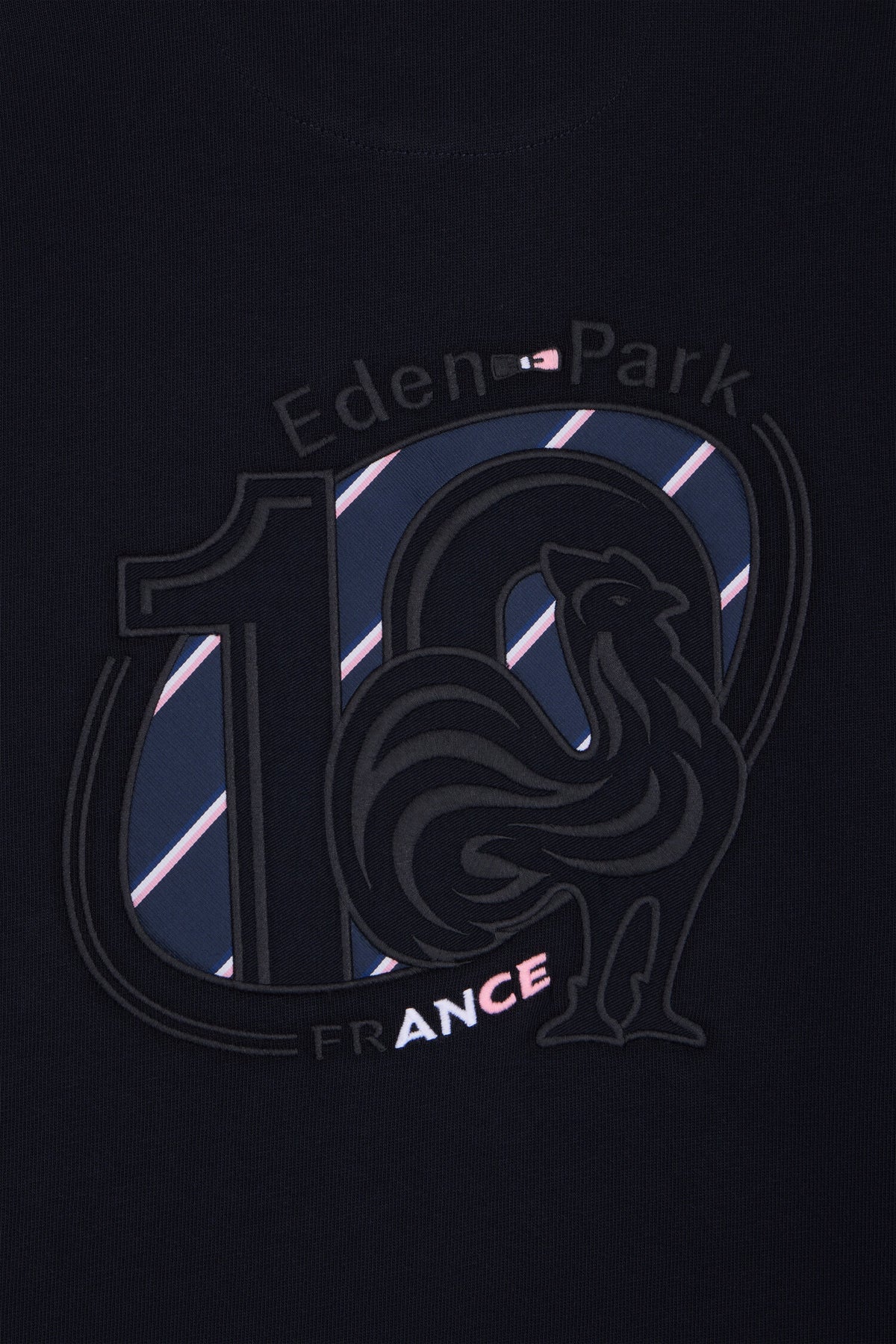 Long-sleeved jersey in navy and gray cotton jersey XV de France