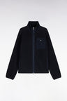 Straight cut navy zipped sweatshirt with loops