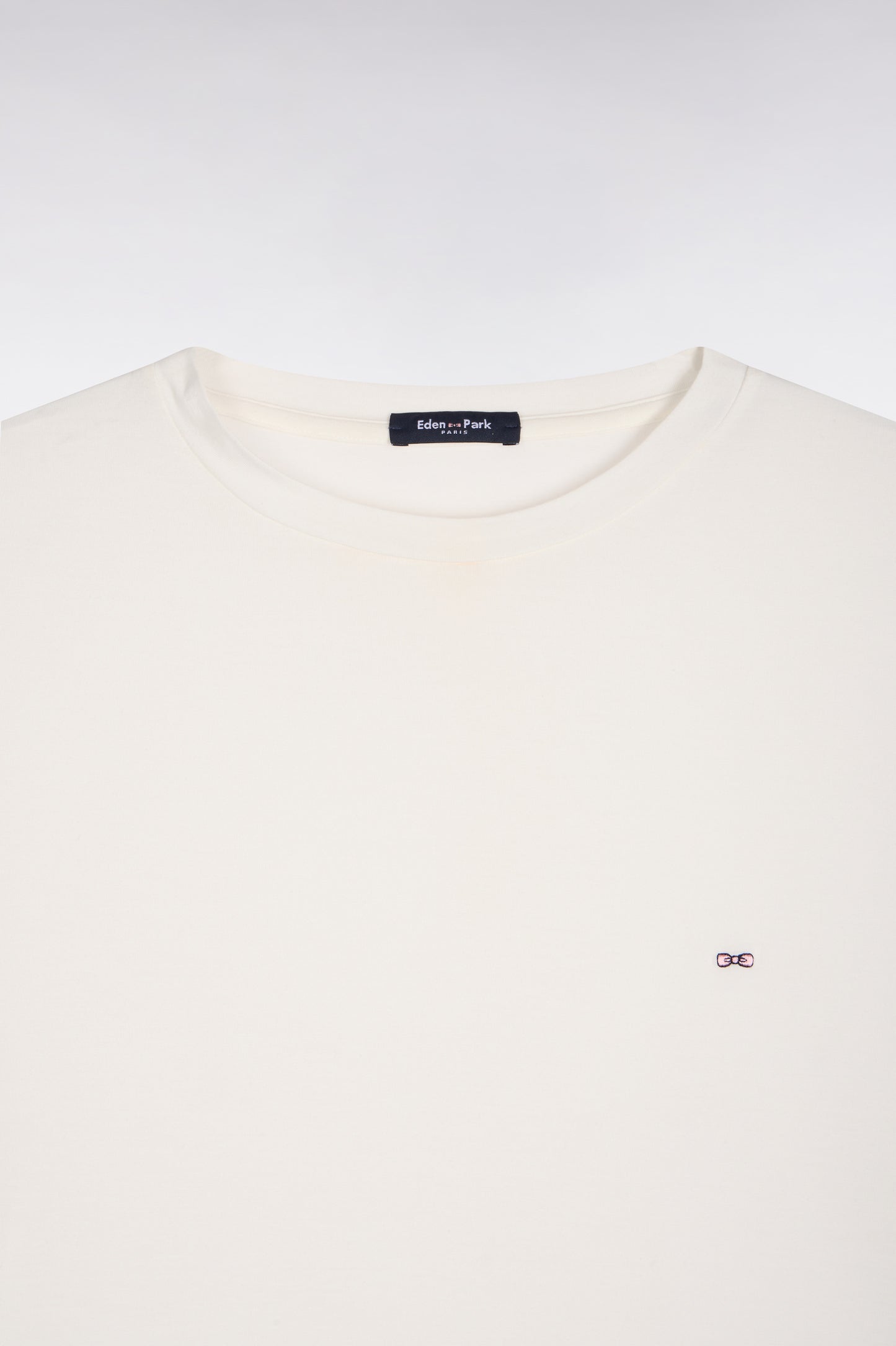 T-shirt manches courtes en modal stretch écru coupe ample