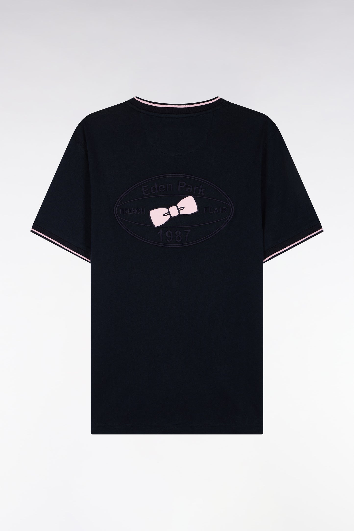 T-shirt manches courtes marine coupe droite
