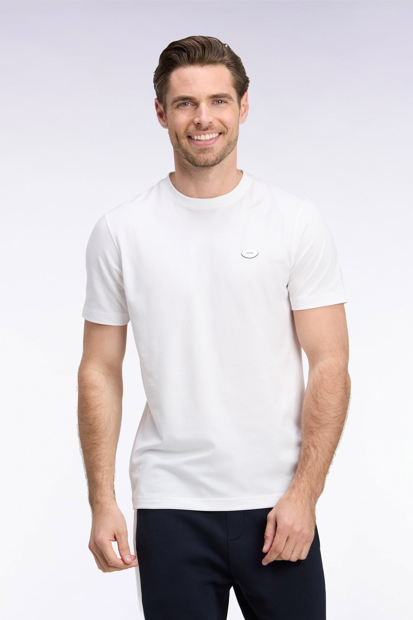 T-shirt manches courtes blanc coupe droite
