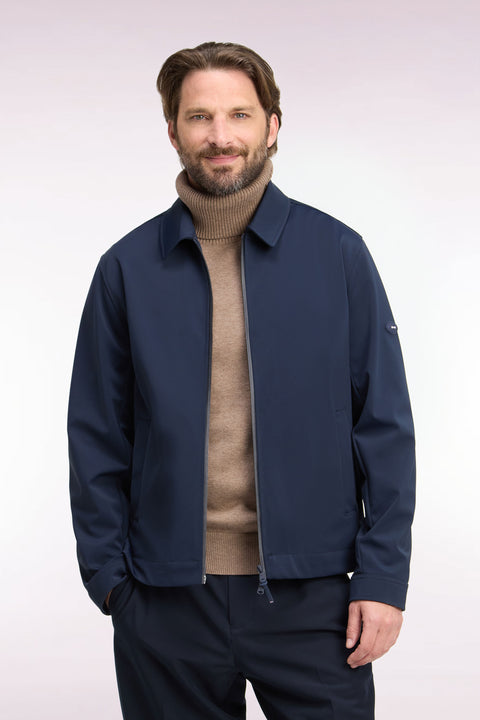 Navy technical nylon golf jacket - Image 2