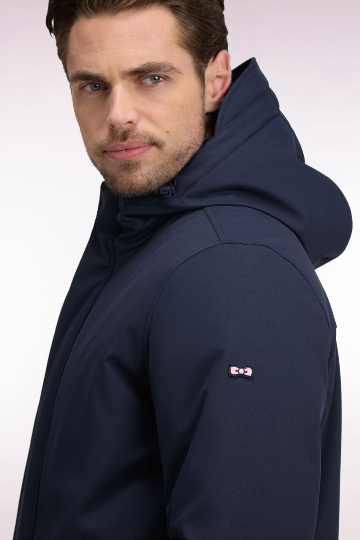 Long navy parka