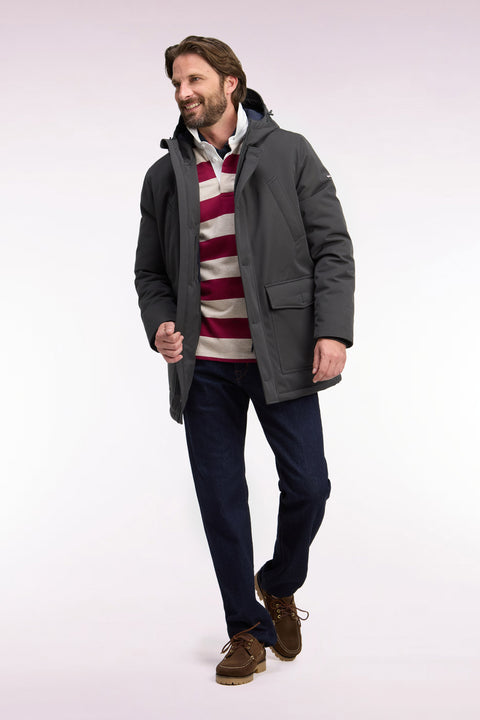 Khaki buttoned parka - Image 1