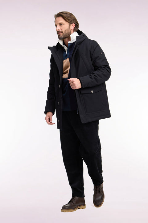 Black buttoned parka - Image 1