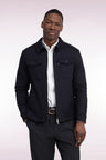 Navy patch pocket overshirt