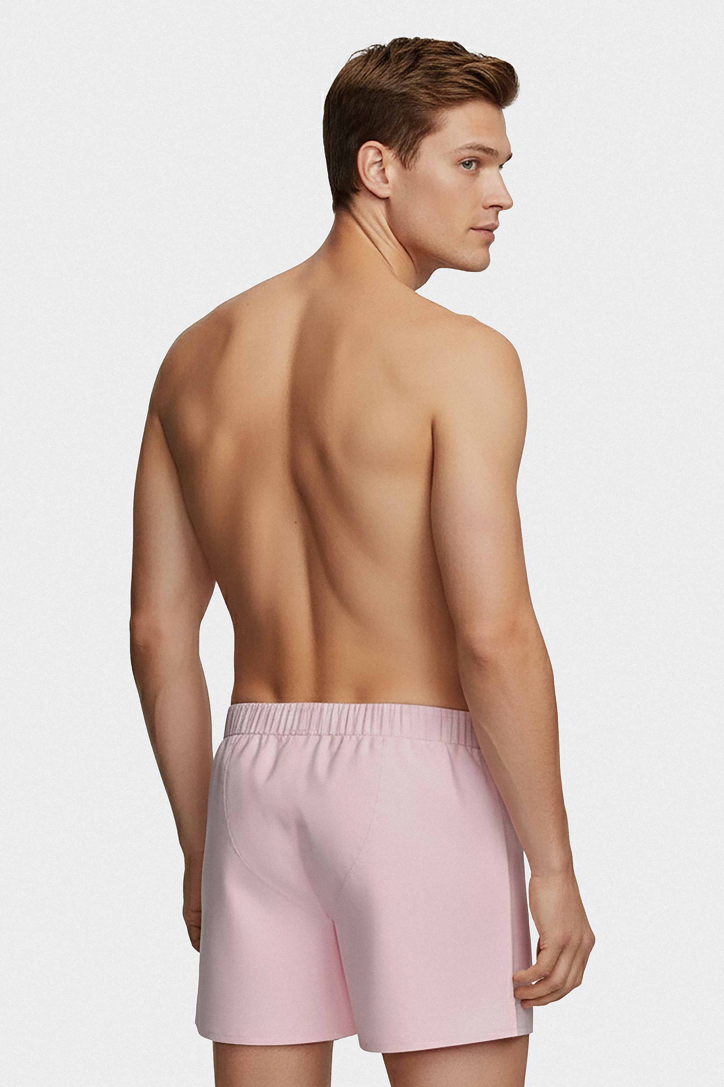 Caleçon en popeline de coton rose