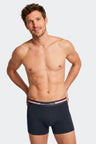 Pack of 2 boxers in navy stretch cotton jersey
