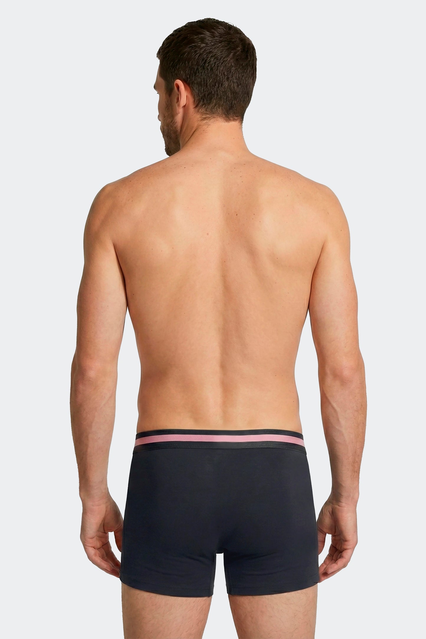 Lot de 2 boxers en jersey de coton stretch marine et rose