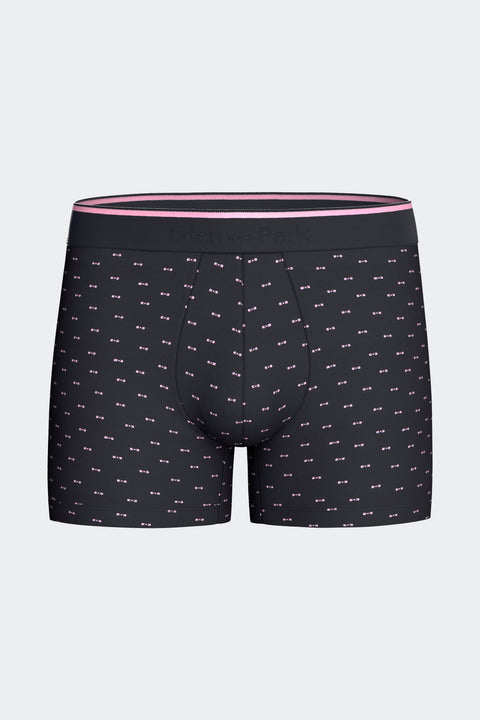 Lot de 2 boxers en jersey de coton stretch unis et imprimés marine - Image 3