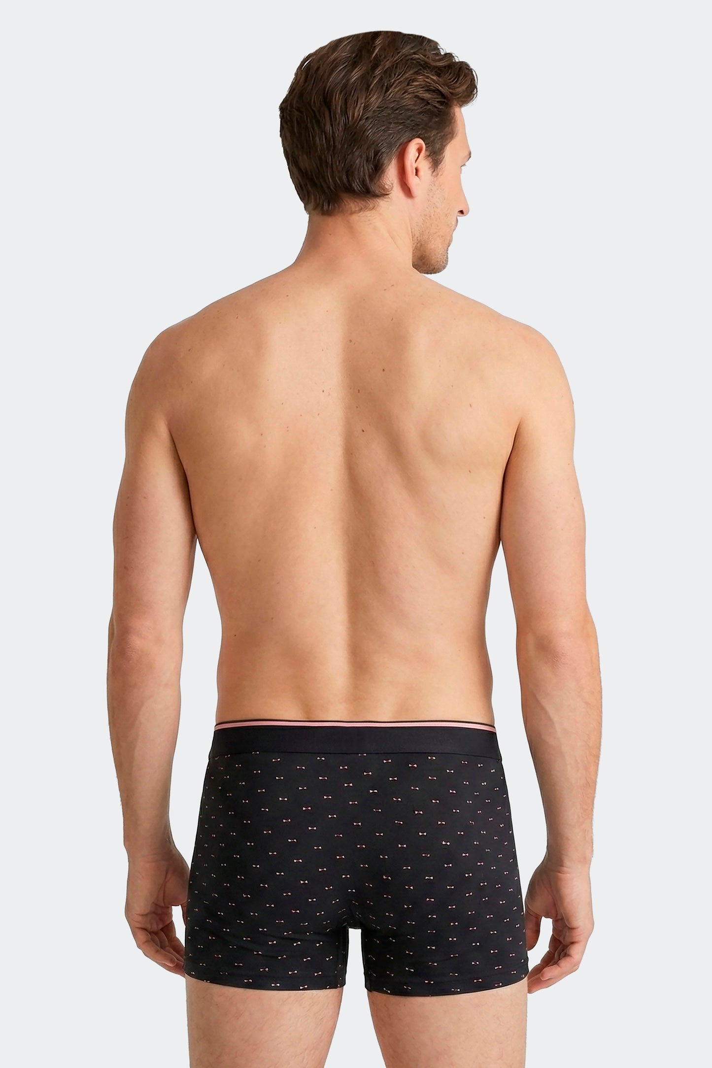 Lot de 2 boxers en jersey de coton stretch unis et imprimés marine