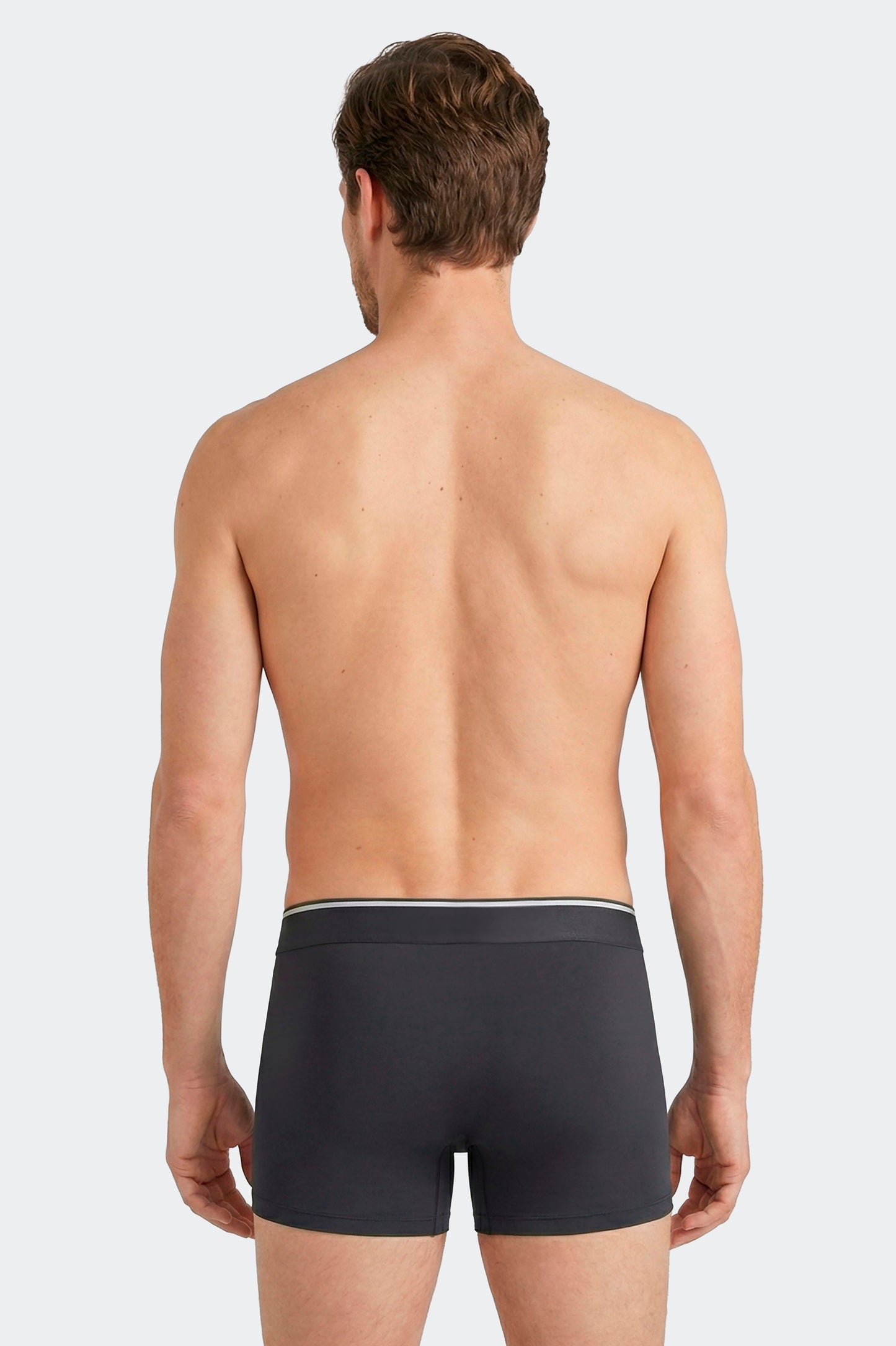 Lot de 2 boxers en jersey de coton stretch unis et imprimés vert