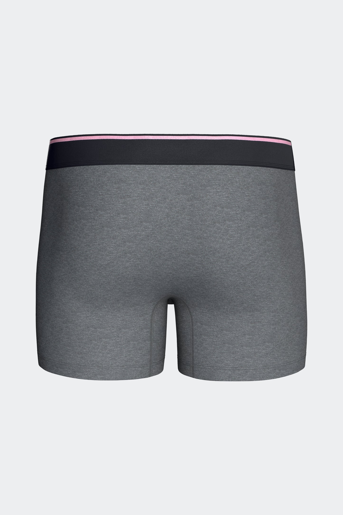 Lot de 2 boxers en jersey de coton stretch unis marine et gris