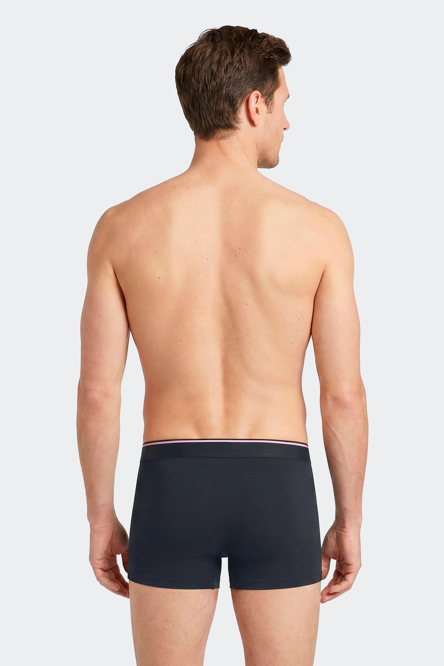 Lot de 2 boxers en jersey de coton stretch unis marine et noir