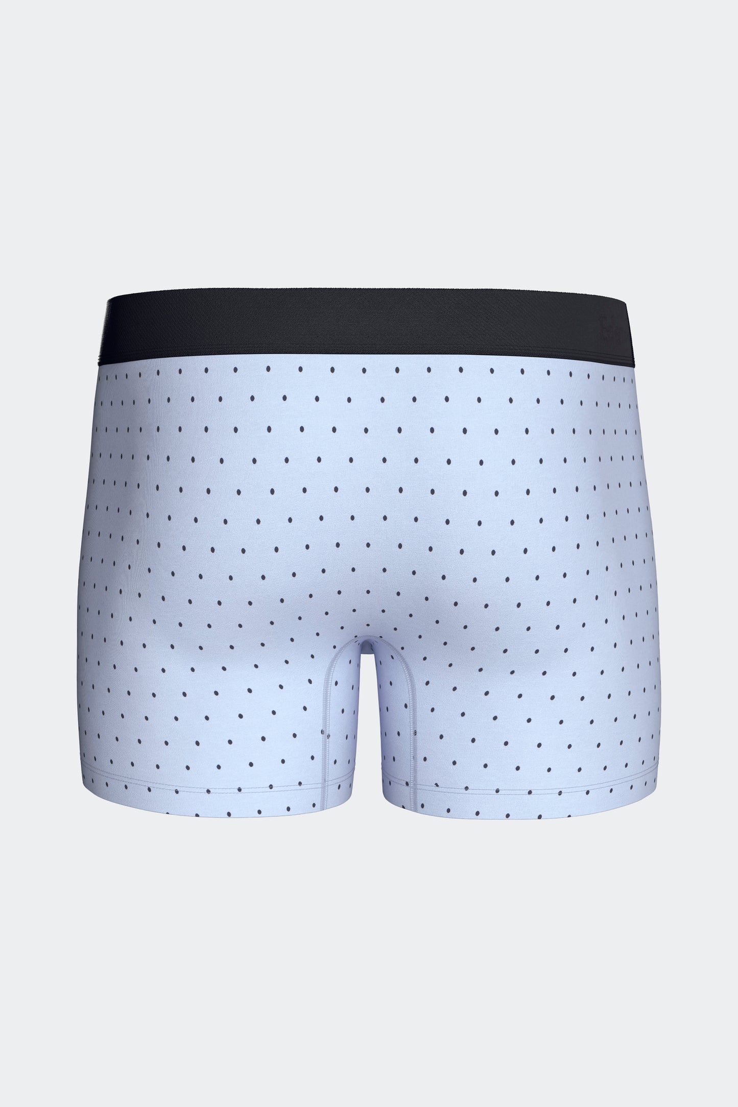 Lot de 2 boxers en jersey de coton stretch unis marine et imprimés pois ciel