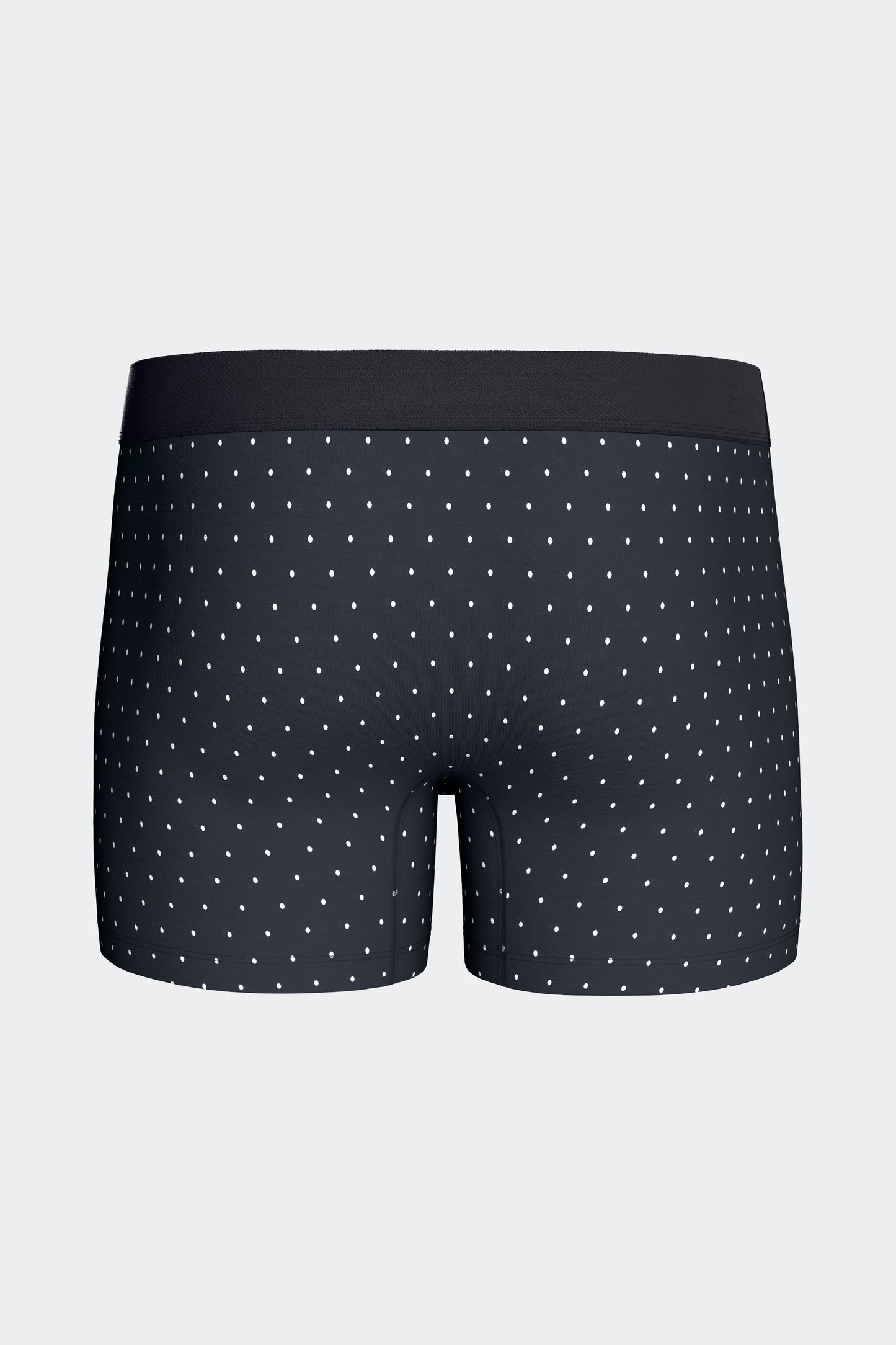 Lot de 2 boxers en jersey de coton stretch unis et imprimés pois marine