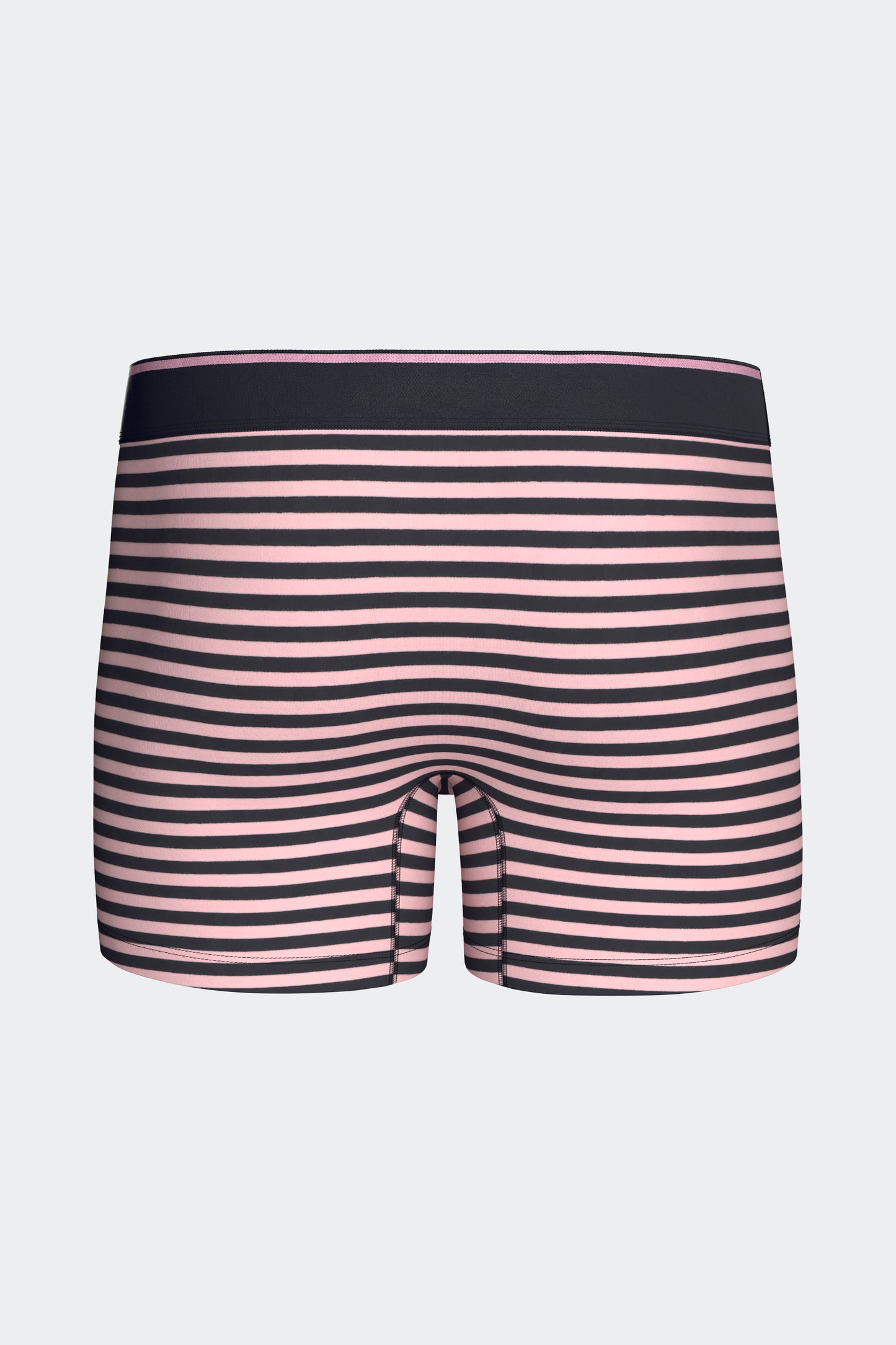 Lot de 2 boxers en jersey de coton stretch unis marine et rayures roses
