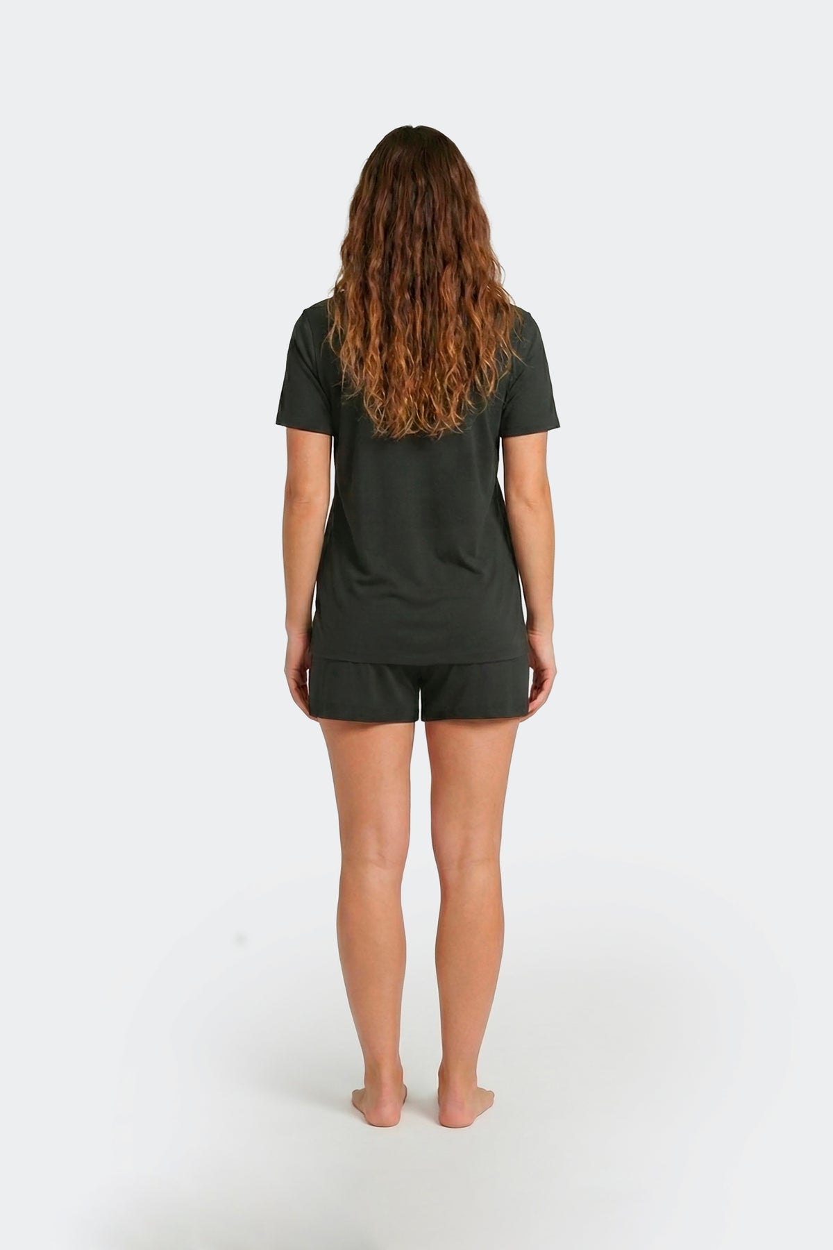 Ensemble pyjama court en Tencel stretch noir