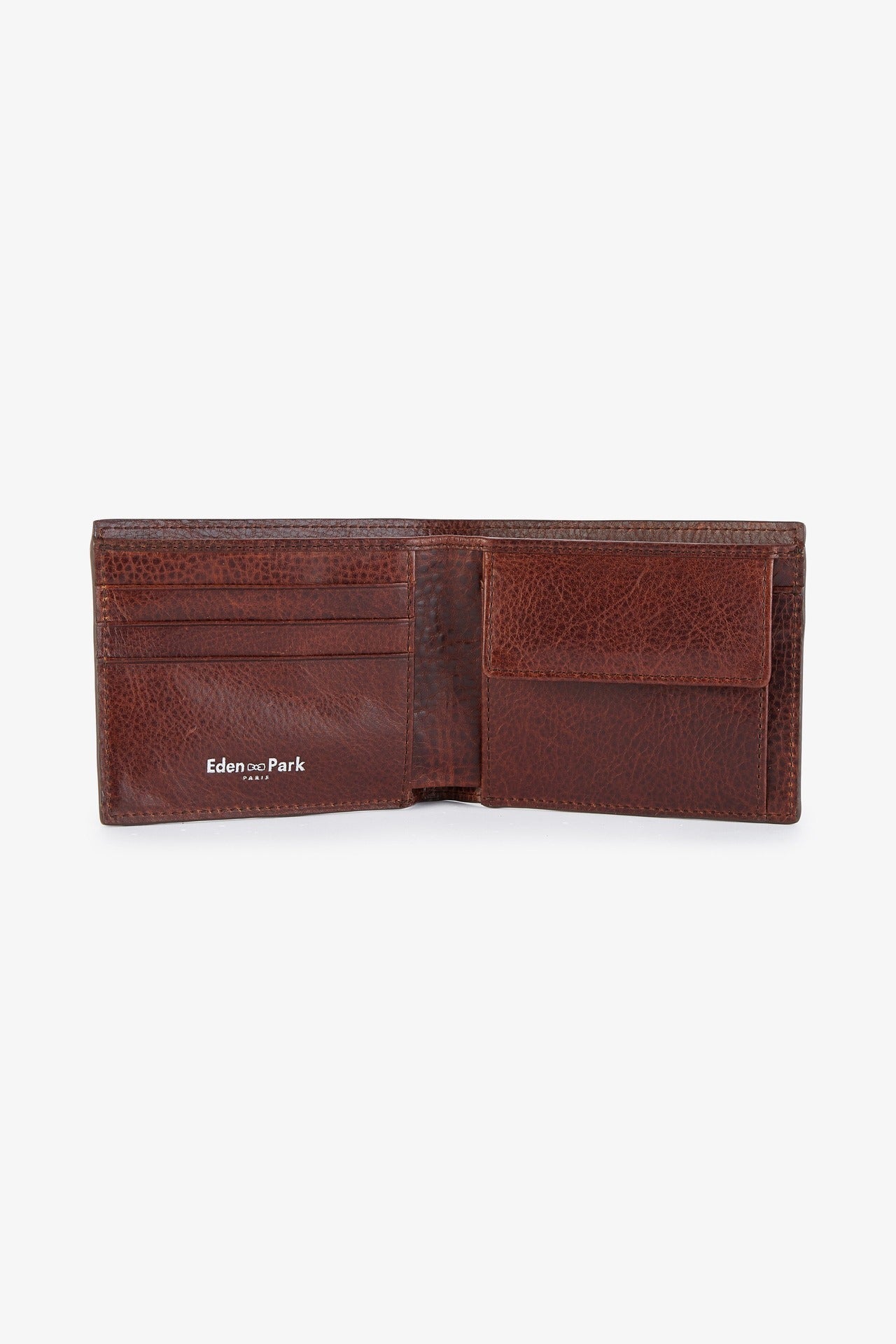 Dark brown leather wallet