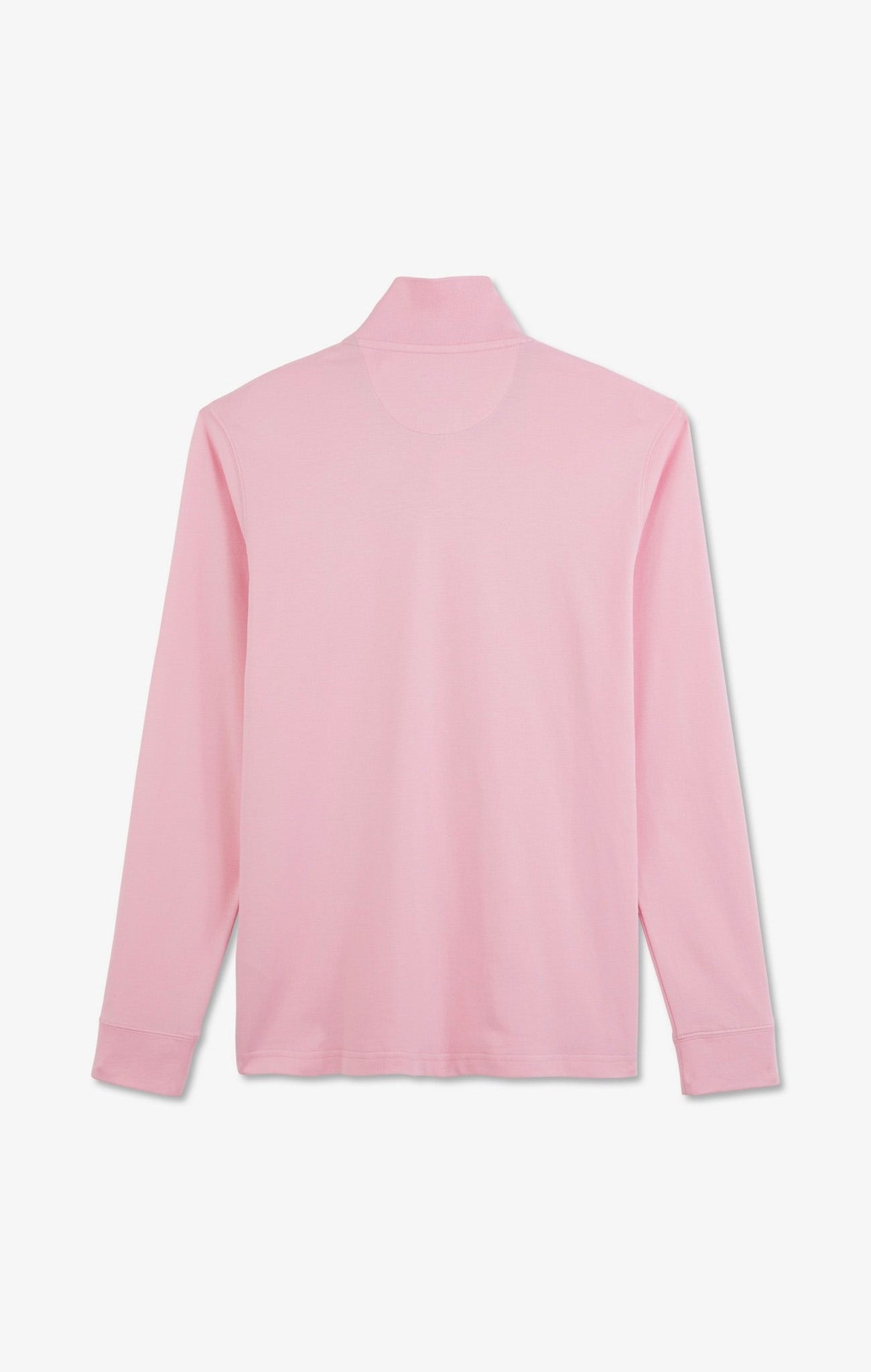 Pink cotton polo with contrasting neck