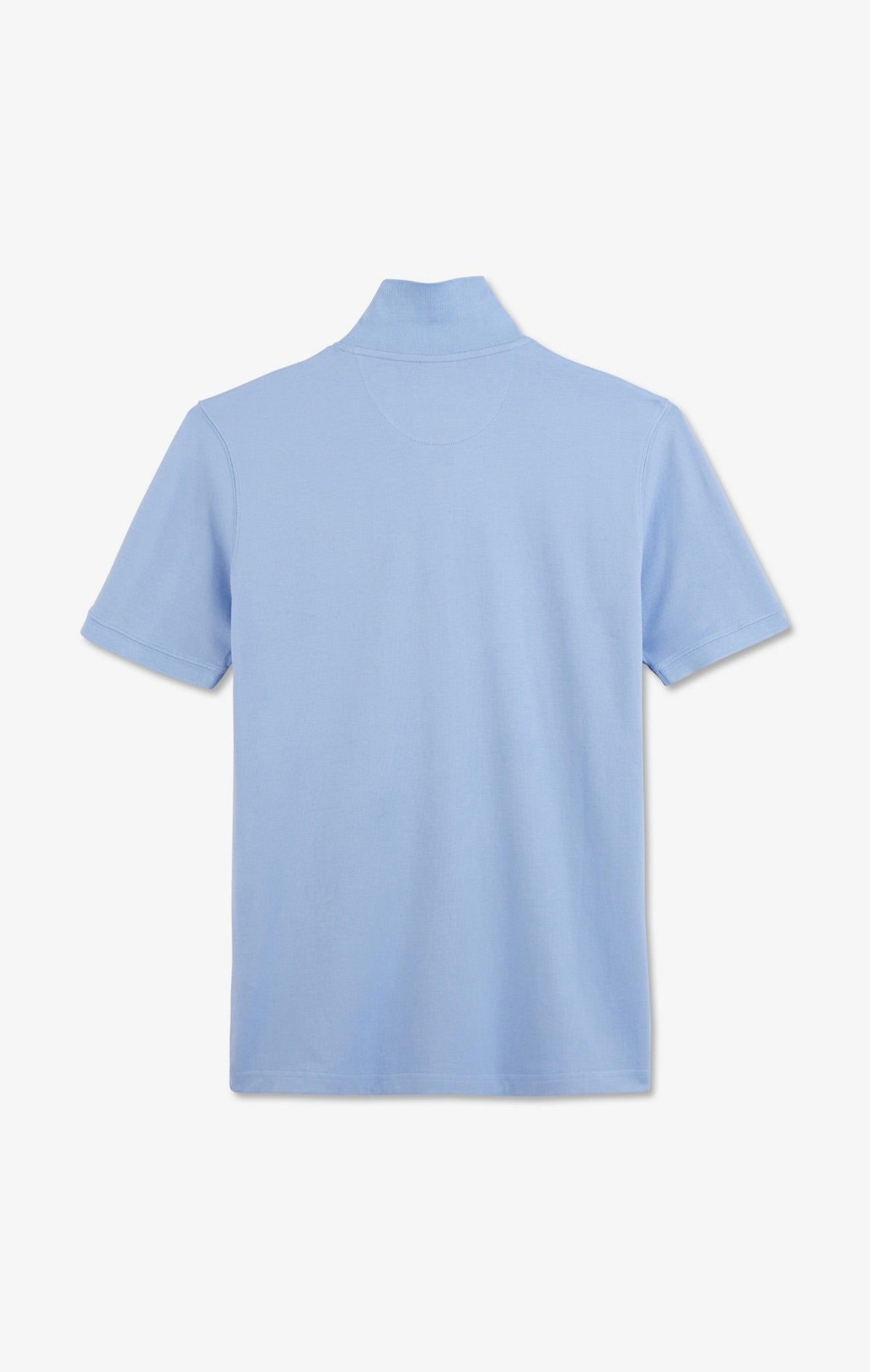 Light blue stretch pima cotton polo