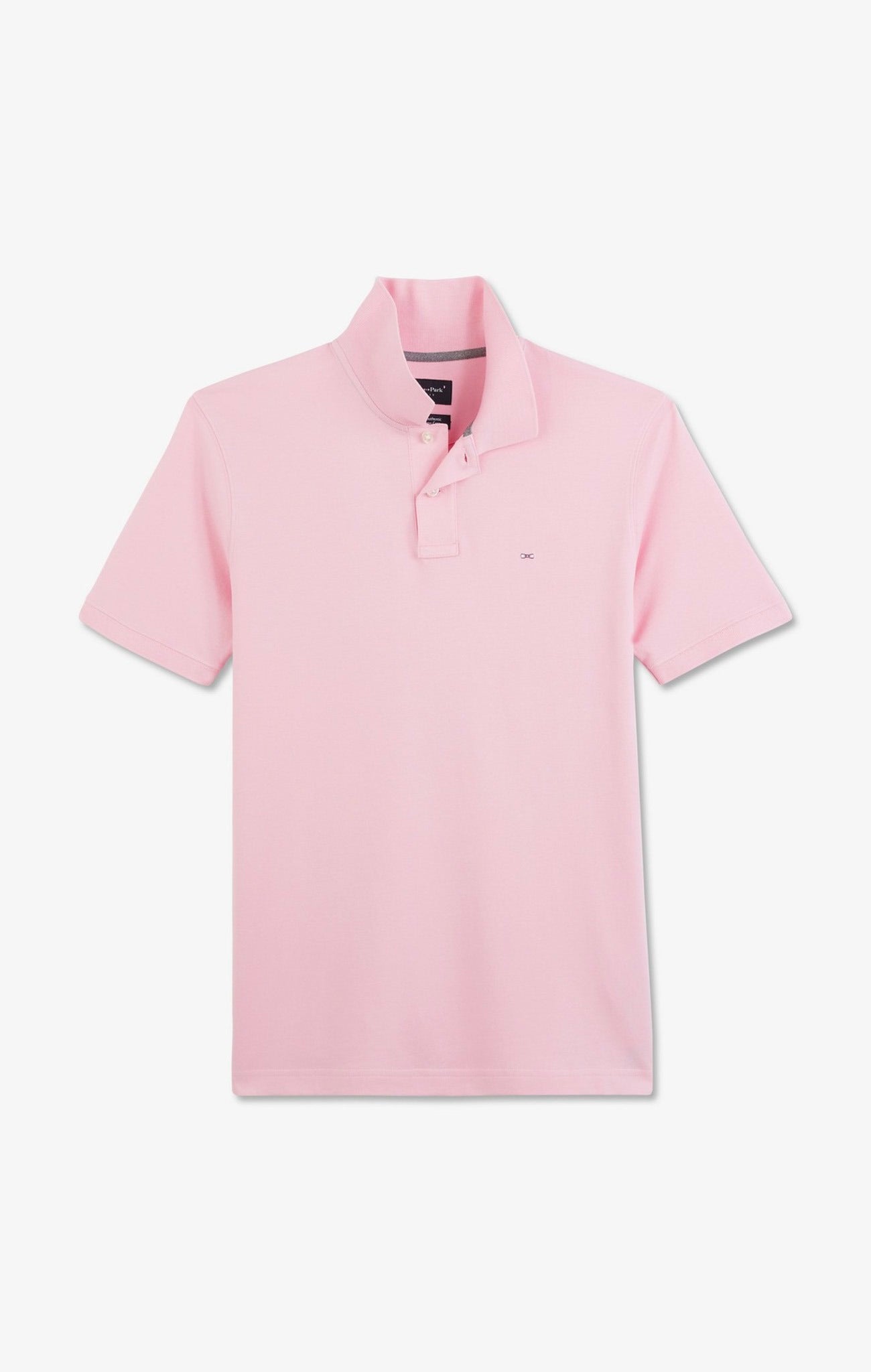 Pink stretch pima cotton polo