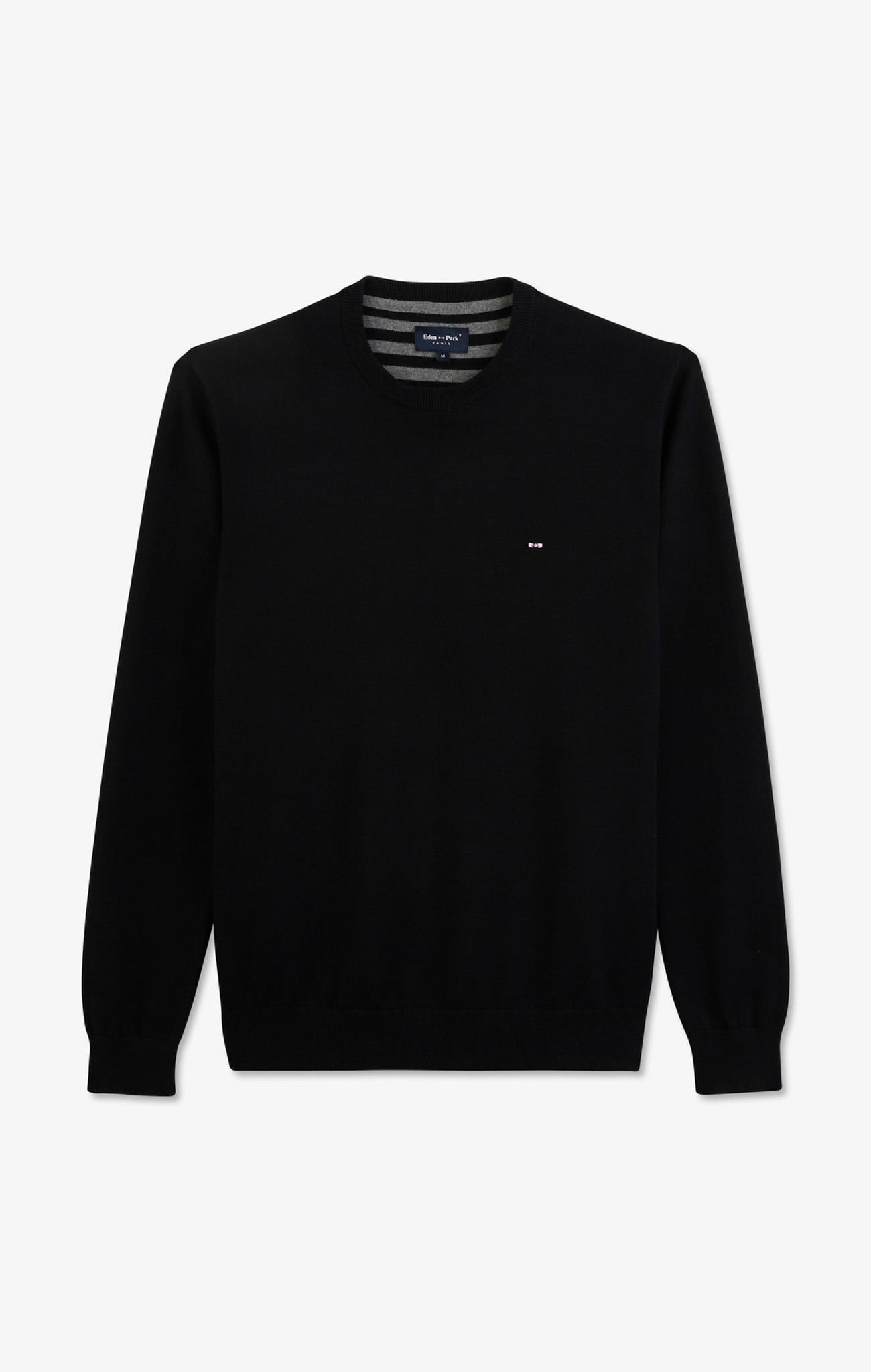 Crew black cotton jumper