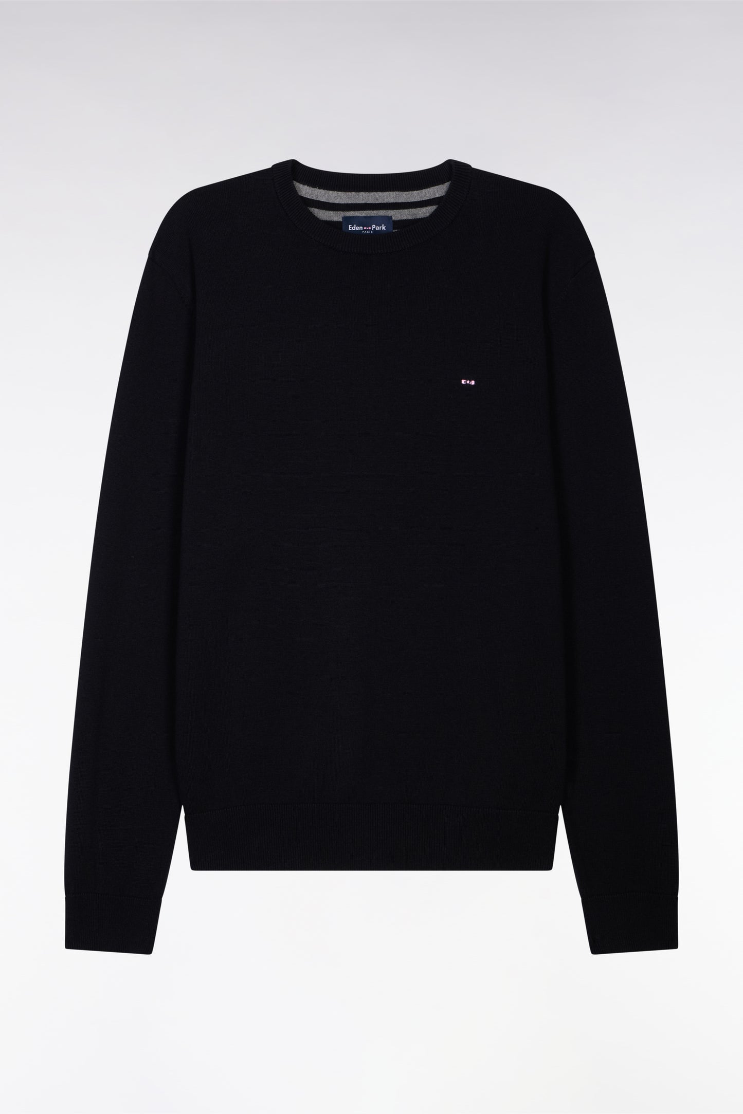 Crew black cotton jumper