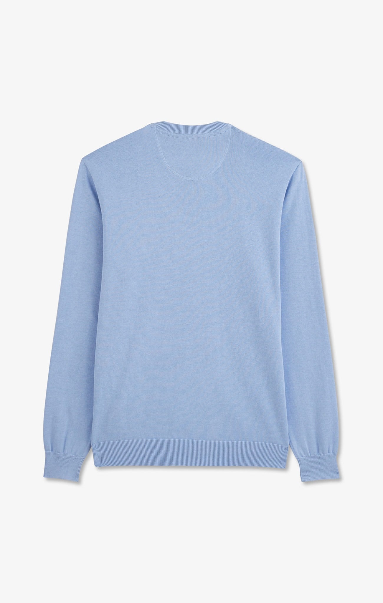 Light blue V-neck cotton jersey jumper