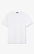 Crew neck white light pima cotton t-shirt