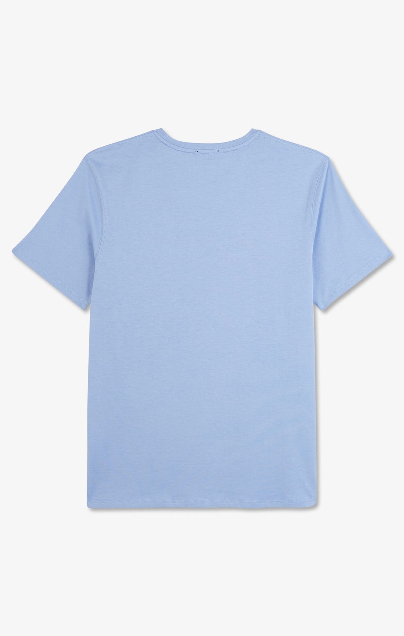 Crew neck light blue pima cotton t-shirt