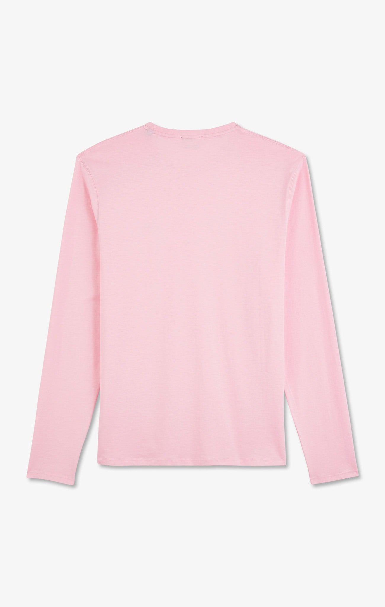 Long sleeved pink cotton t-shirt