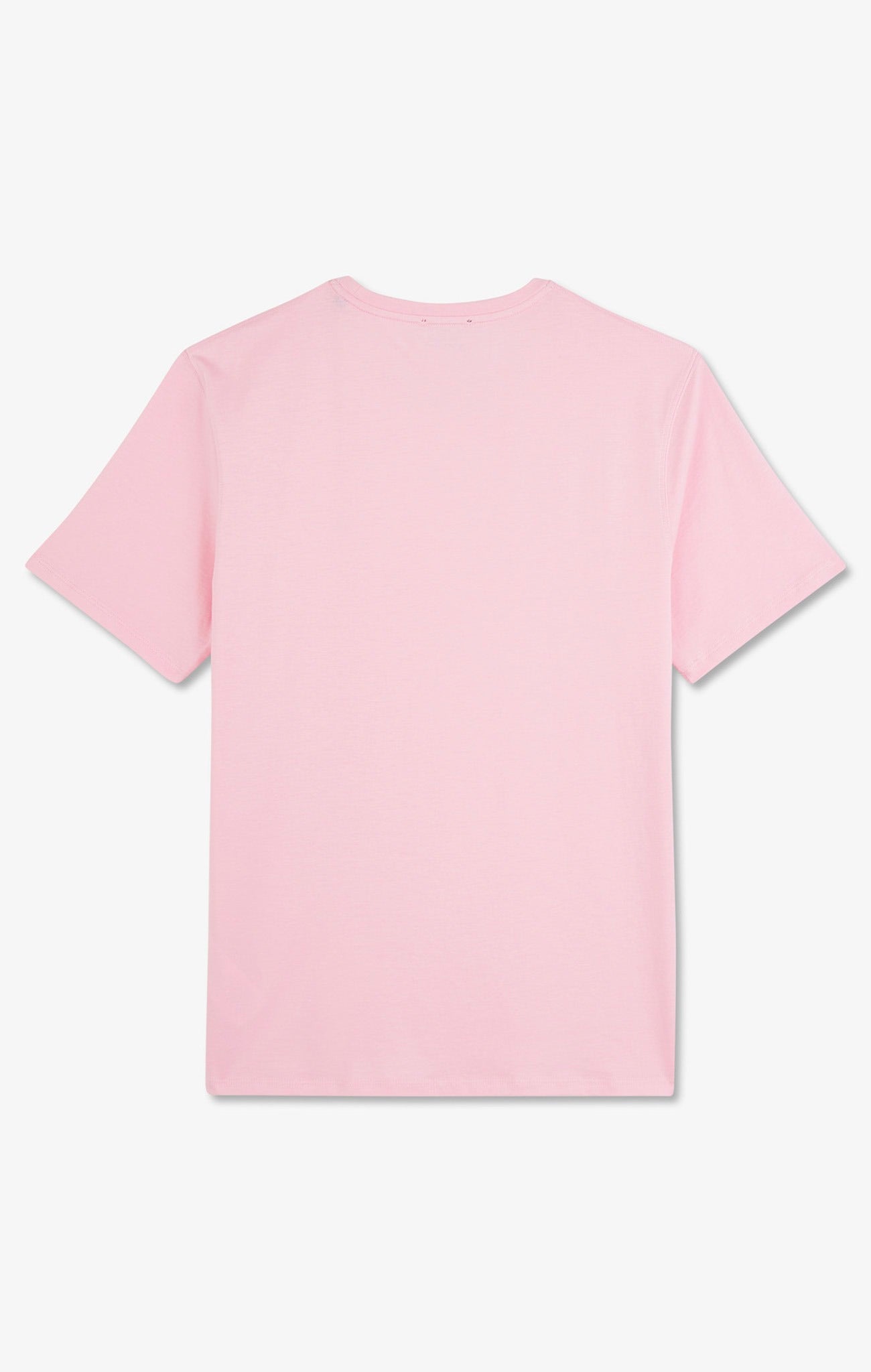 Crew neck pink pima cotton t-shirt