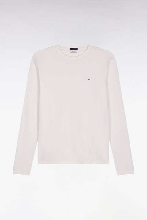 Long sleeved white cotton t-shirt - Image 2