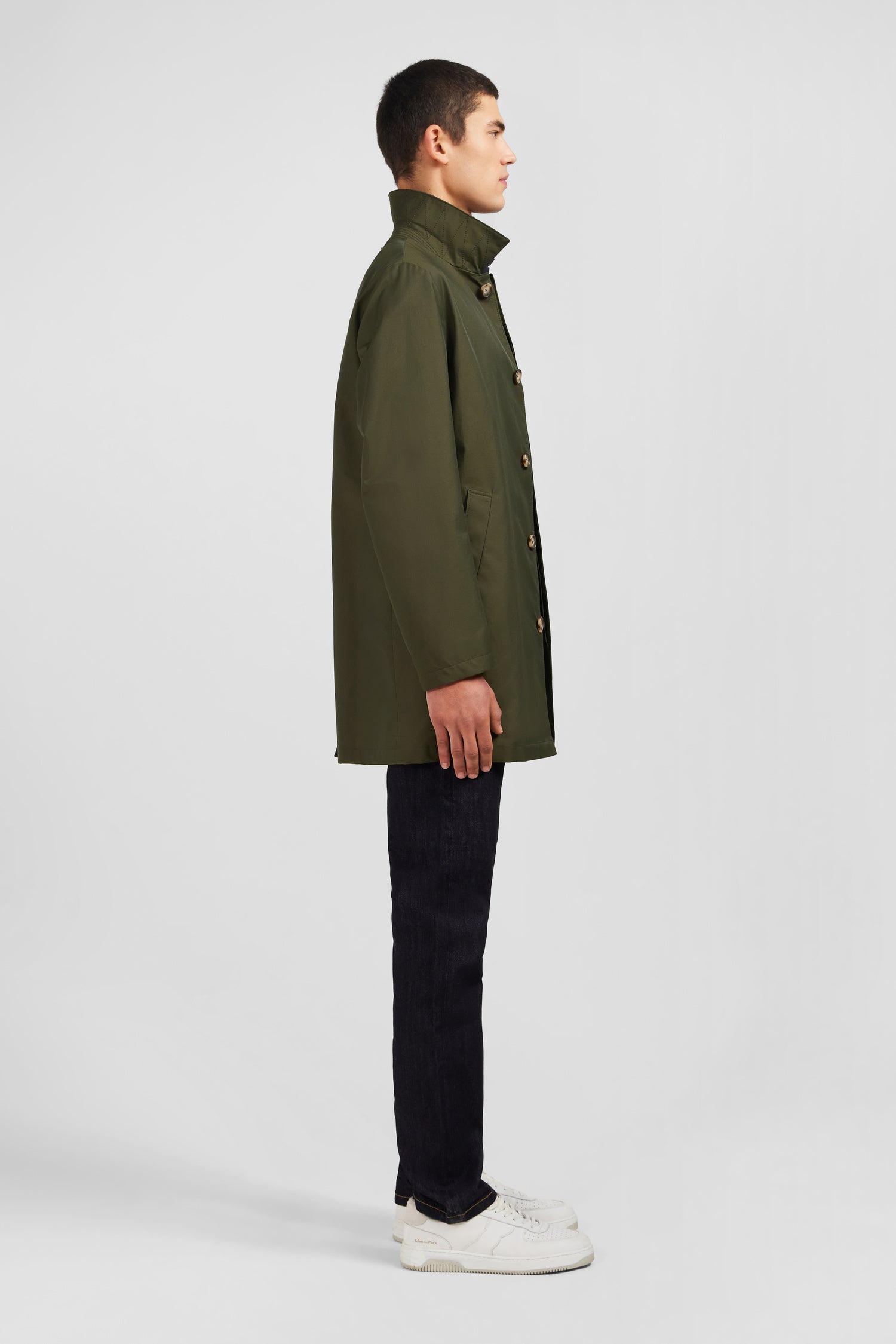 Plain khaki raincoat