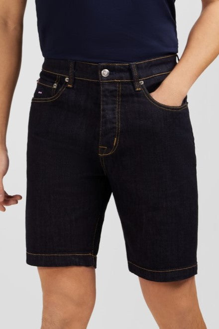 Dark blue denim shorts