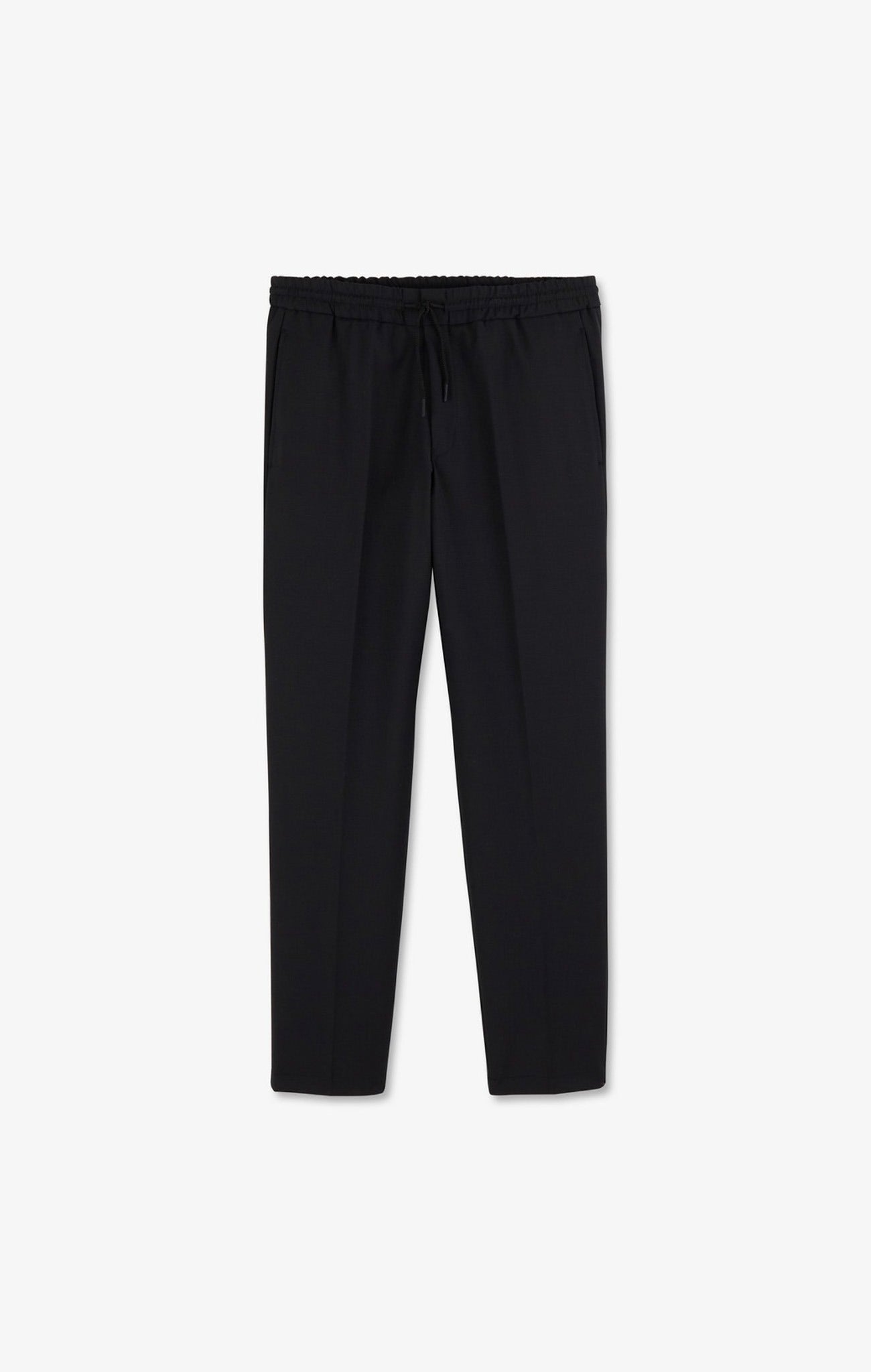 Black trousers with elasticated waist