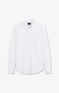 White cotton pinpoint shirt