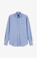 Blue cotton pinpoint shirt