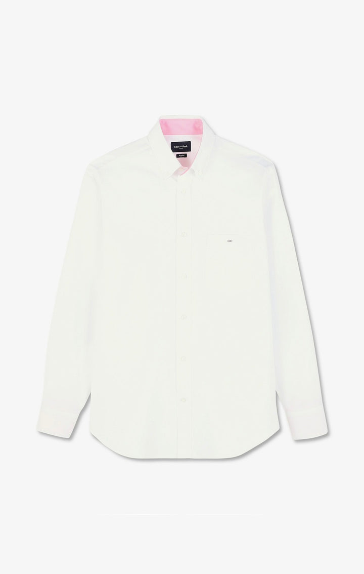 White cotton twill shirt