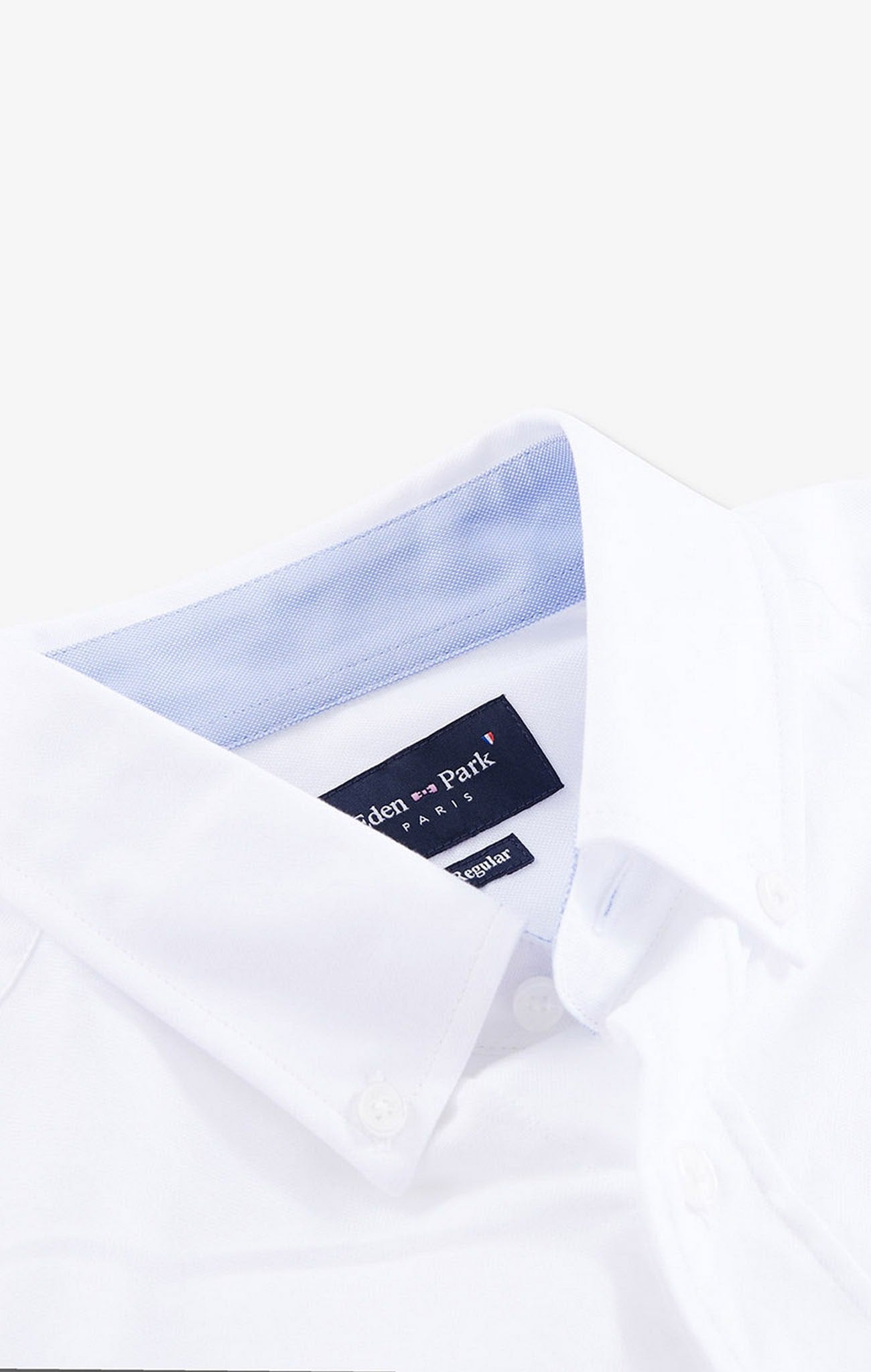 Short sleeved white cotton shirt