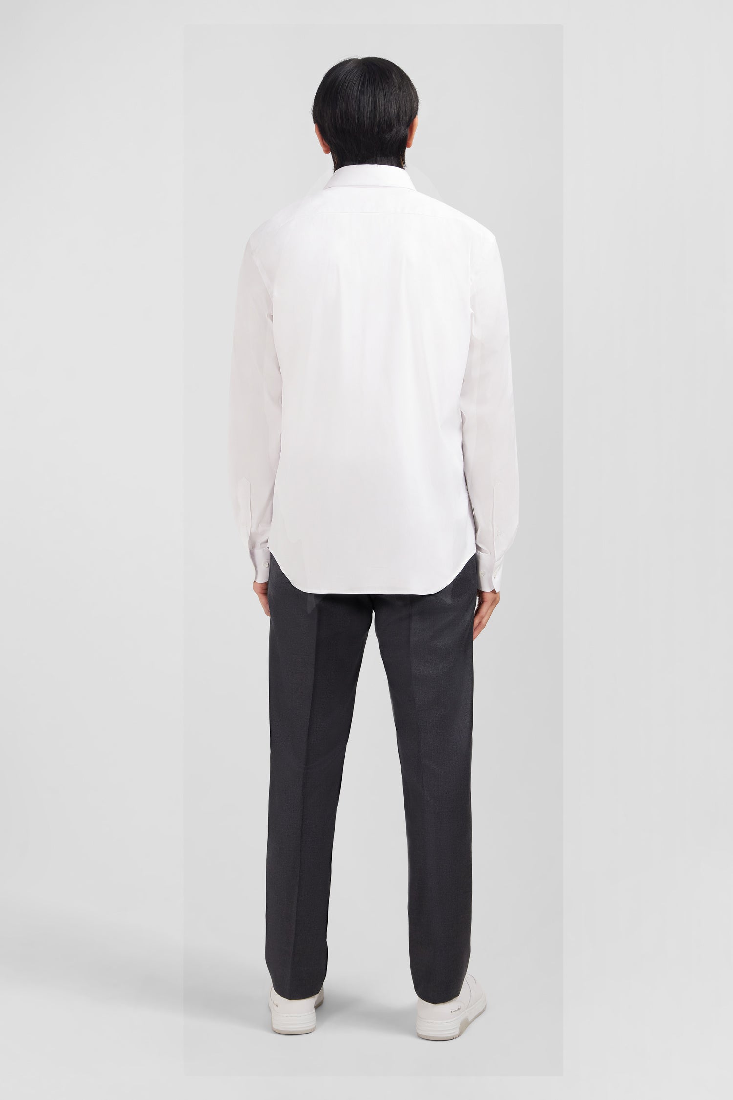 Chemise blanche slim en popeline stretch