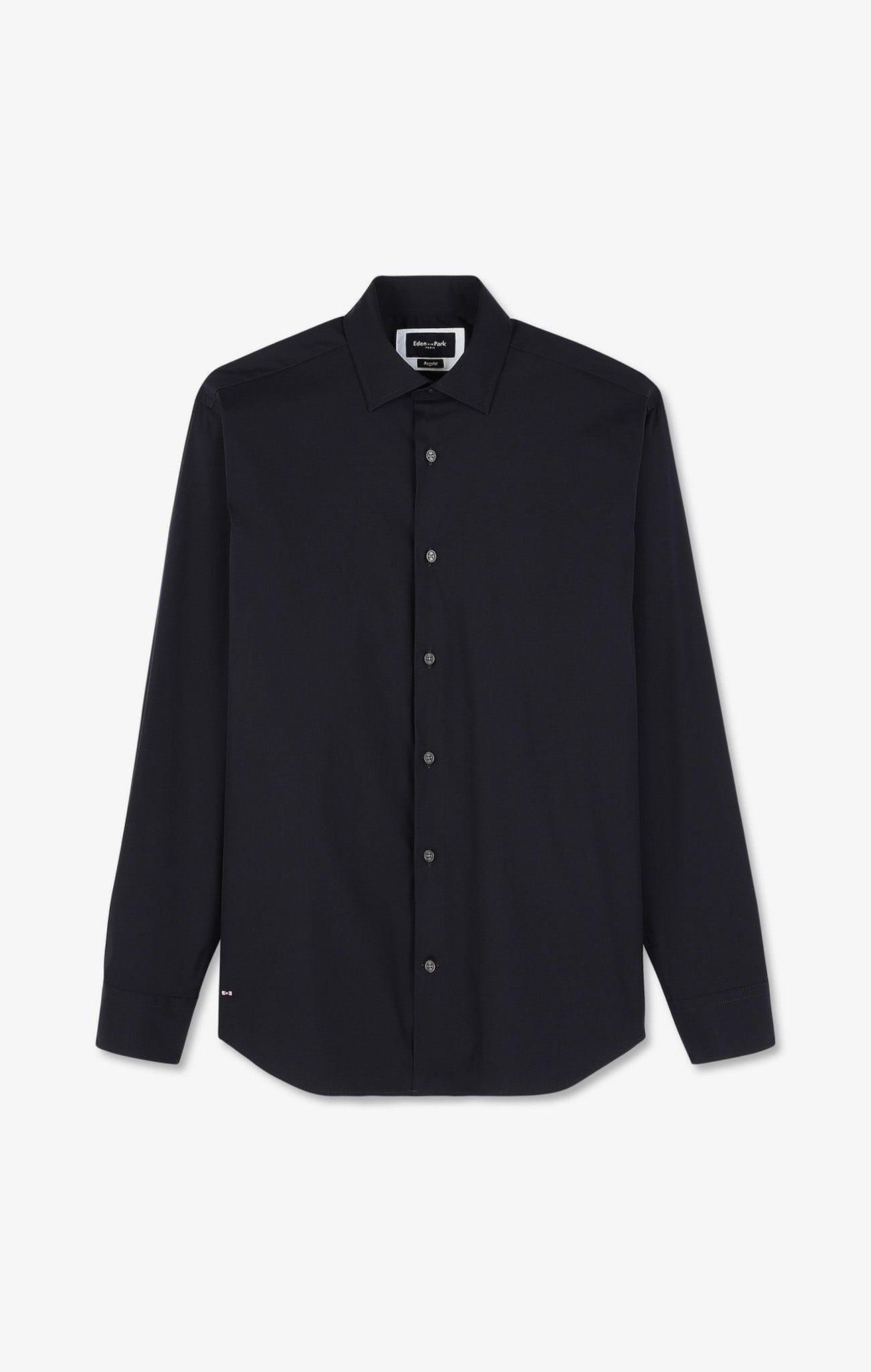 Dark blue shirt in stretch cotton