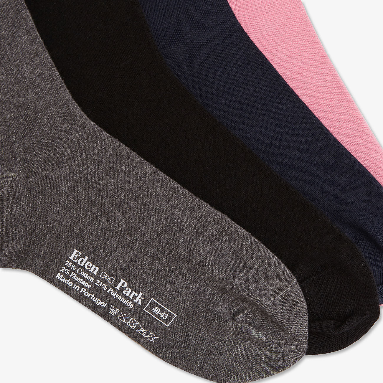 Coffret de quatre paires de chaussettes unies