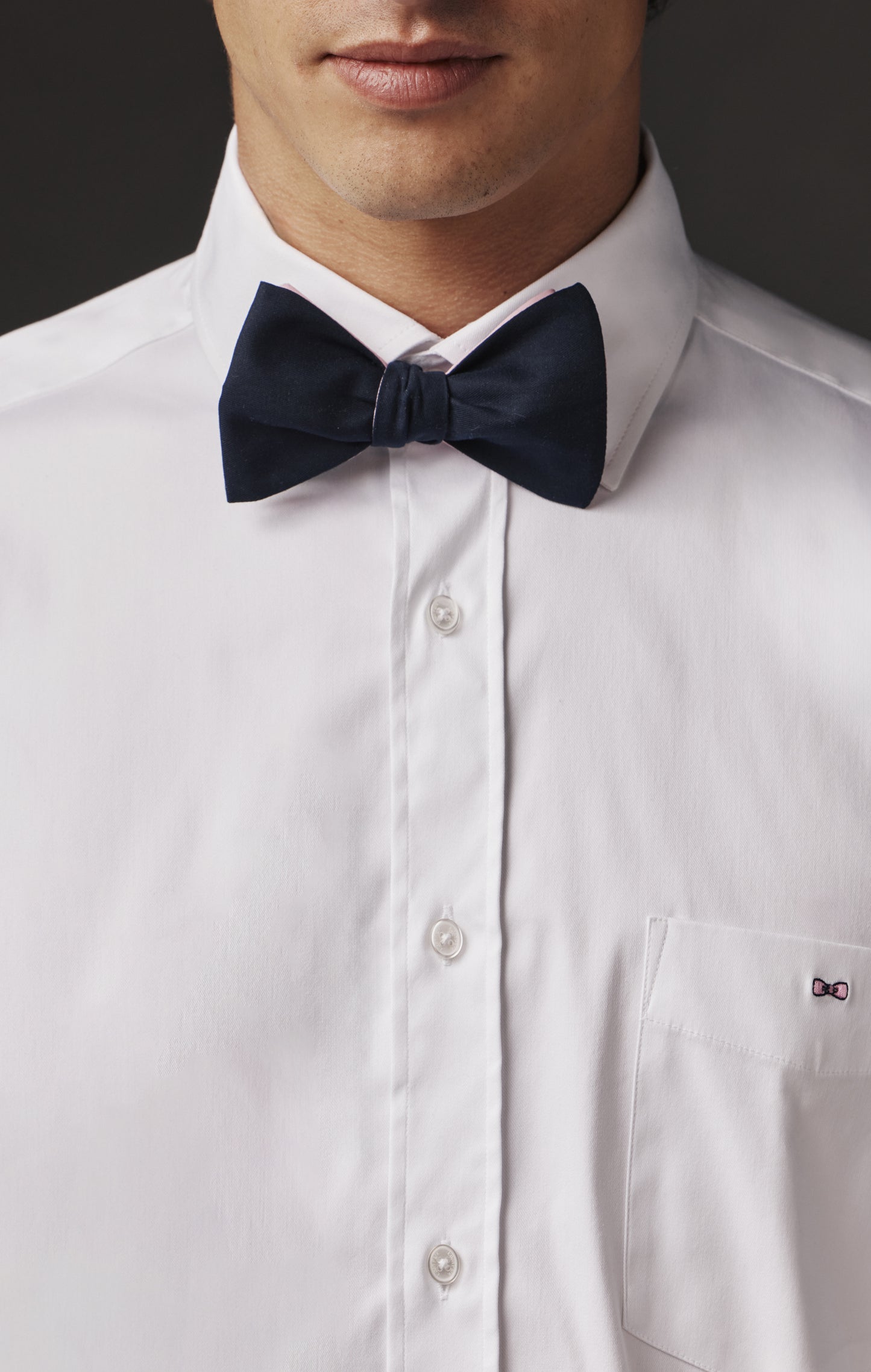 Nœud papillon marine upcyclé Pap'Atelier